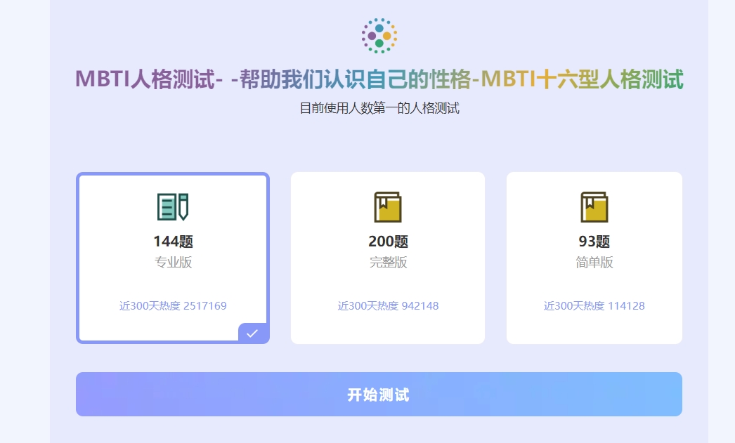 mbti人格測(cè)試